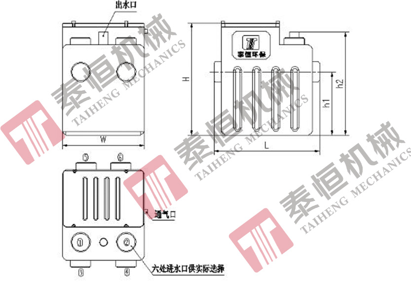 “泰恒”牌THPS小型污水提升器設計圖